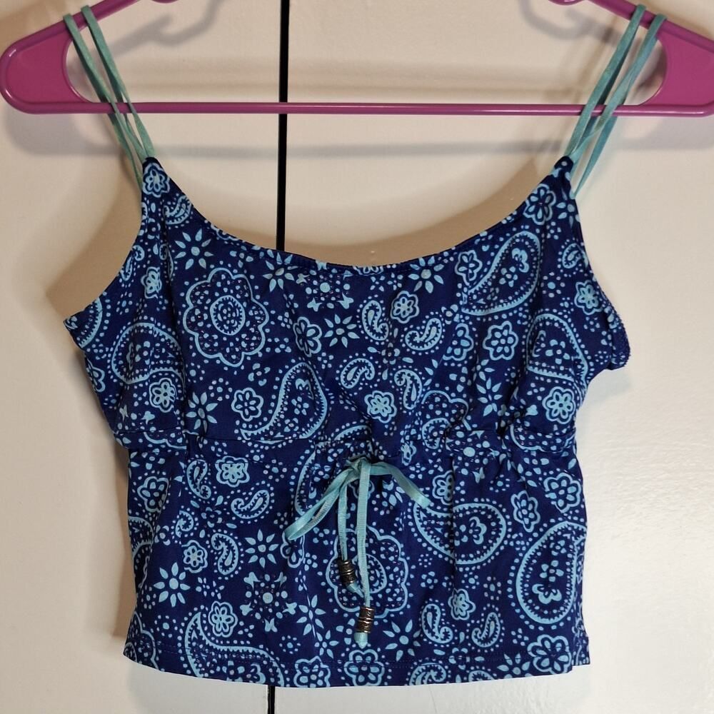 Vintage Swim Top Summer Crop Top